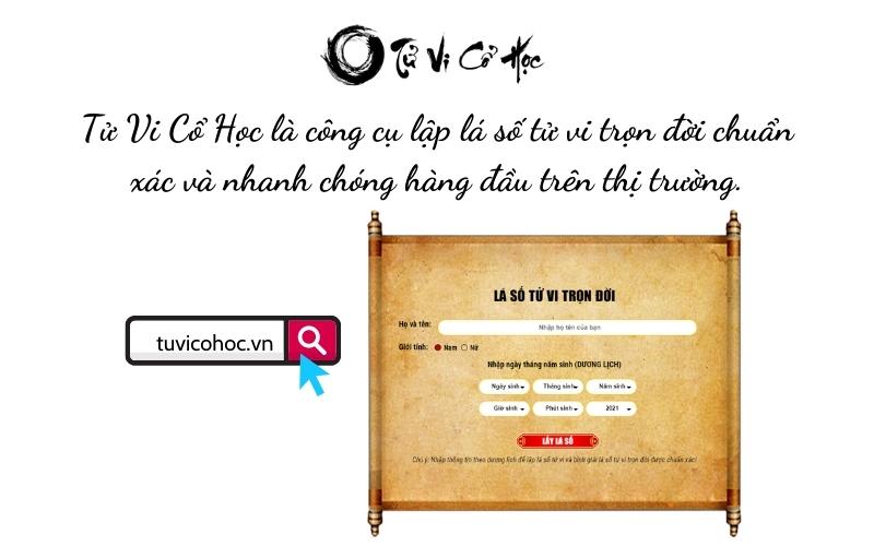 Lấy lá số tử vi trọn đời và bình giải chi tiết 2021 - Tử Vi Cổ Học