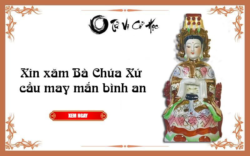 Xin xăm Bà Chúa Xứ cầu may mắn bình an