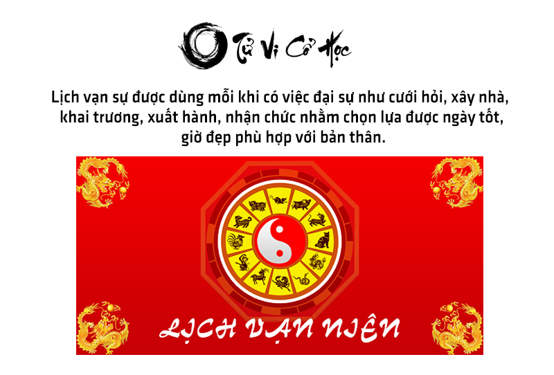 Lịch vạn sự chuyên sâu chính xác - Tử Vi Cổ Học