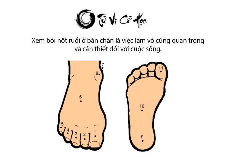 Xem bói nốt ruồi ở bàn chân chính xác nhất