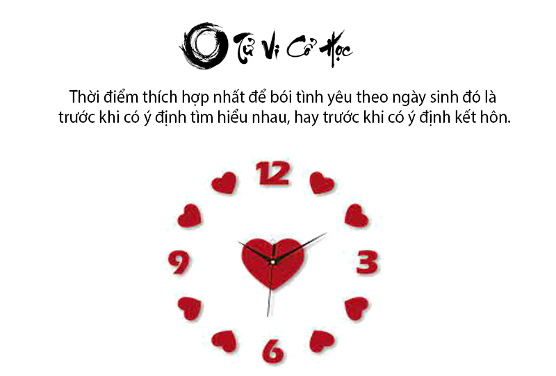 Bói tình yêu theo ngày sinh chuẩn xác - Tử Vi Cổ Học