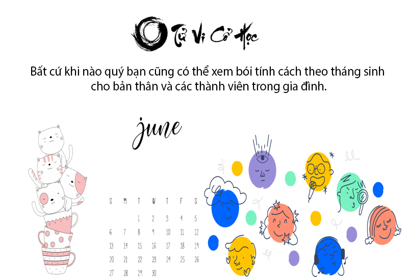 Xem bói tính cách theo tháng sinh dương lịch - Tử Vi Cổ Học