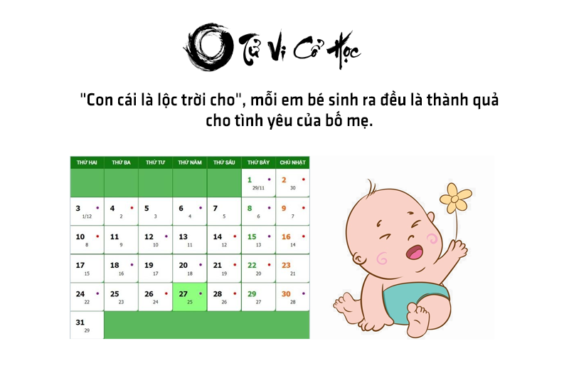 Hướng dẫn chọn ngày tốt sinh con hợp bố mẹ