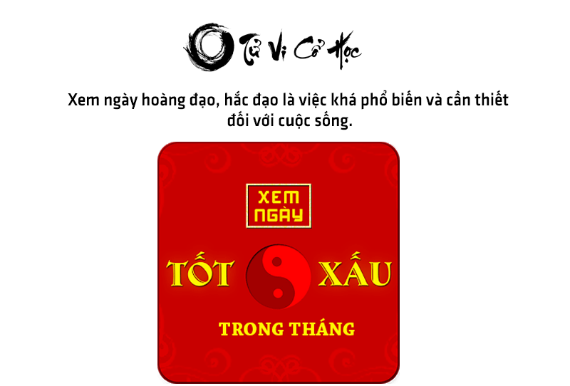 Xem ngày hoàng đạo ngày hắc đạo năm 2022 - Tử Vi Cổ Học