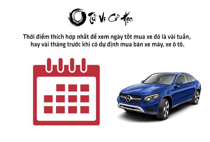 Xem ngày tốt mua xe năm 2022 - Tử Vi Cổ Học