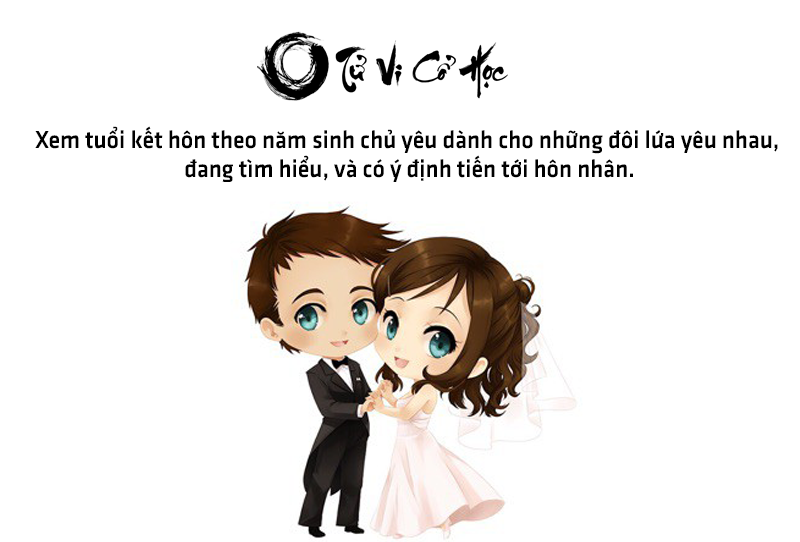 Xem tuổi kết hôn chọn năm cưới hỏi - Tử Vi Cổ Học
