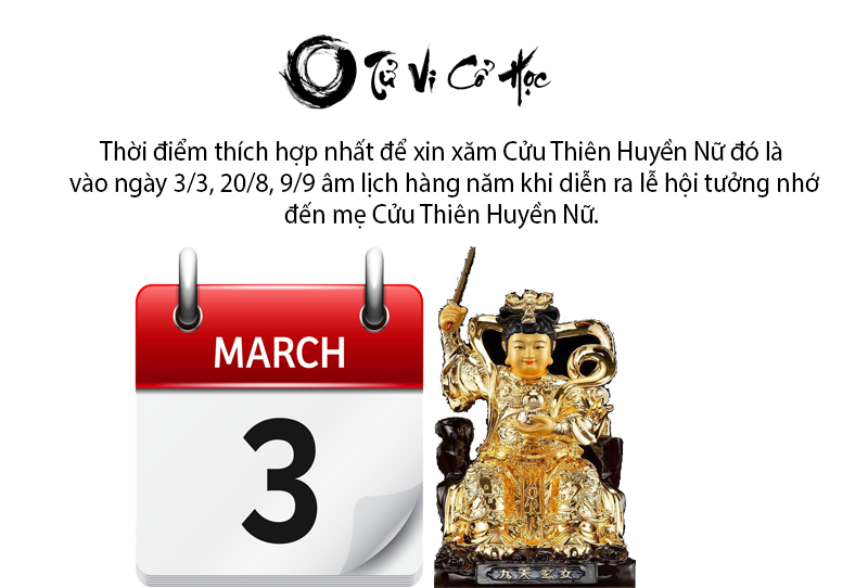Xin xăm mẹ Cửu Thiên Huyền Nữ tình yêu công danh chuẩn xác