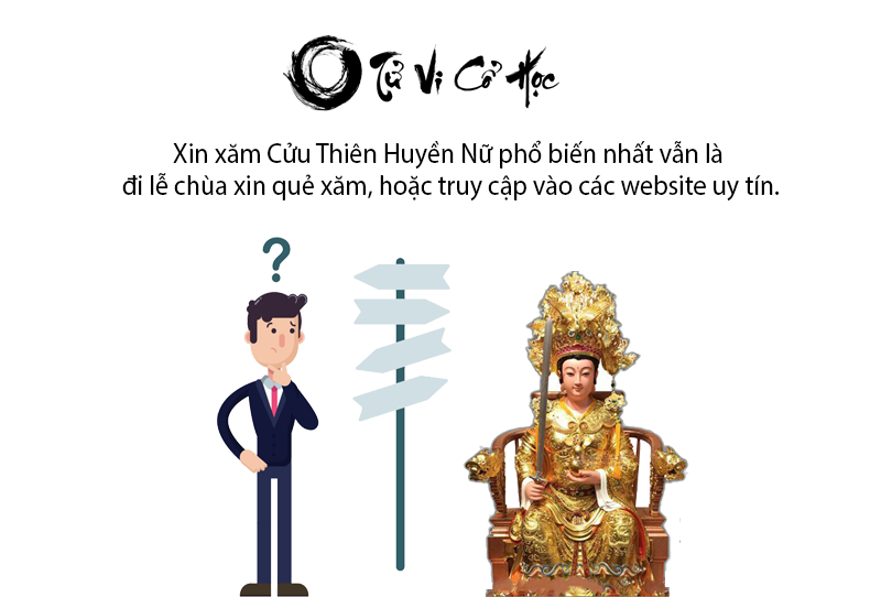 Xin xăm mẹ Cửu Thiên Huyền Nữ tình yêu công danh chuẩn xác
