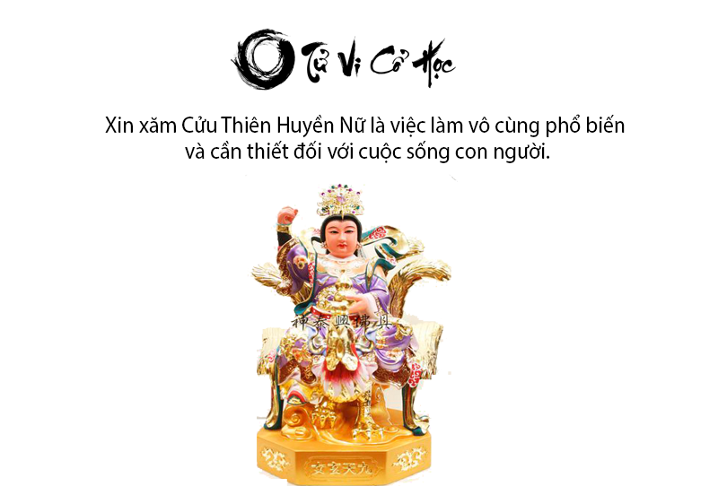 Xin xăm mẹ Cửu Thiên Huyền Nữ tình yêu công danh chuẩn xác